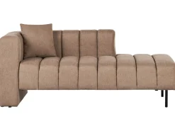 Chaise longue versione sinistra LANNILS Tessuto Marrone chiaro