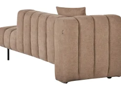 Chaise longue versione sinistra LANNILS Tessuto Marrone chiaro