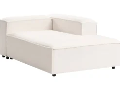 Chaise longue versione sinistra ARDAL Bouclé Bianco sporco