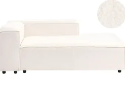 Chaise longue versione sinistra ARDAL Bouclé Bianco sporco