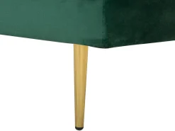 Chaise longue versione sinistra MIRAMAS Velluto Verde smeraldo