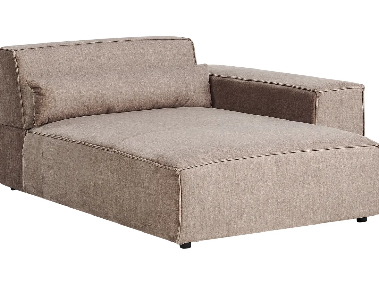 Chaise longue versione sinistra HELLNAR Tessuto Marrone chiaro