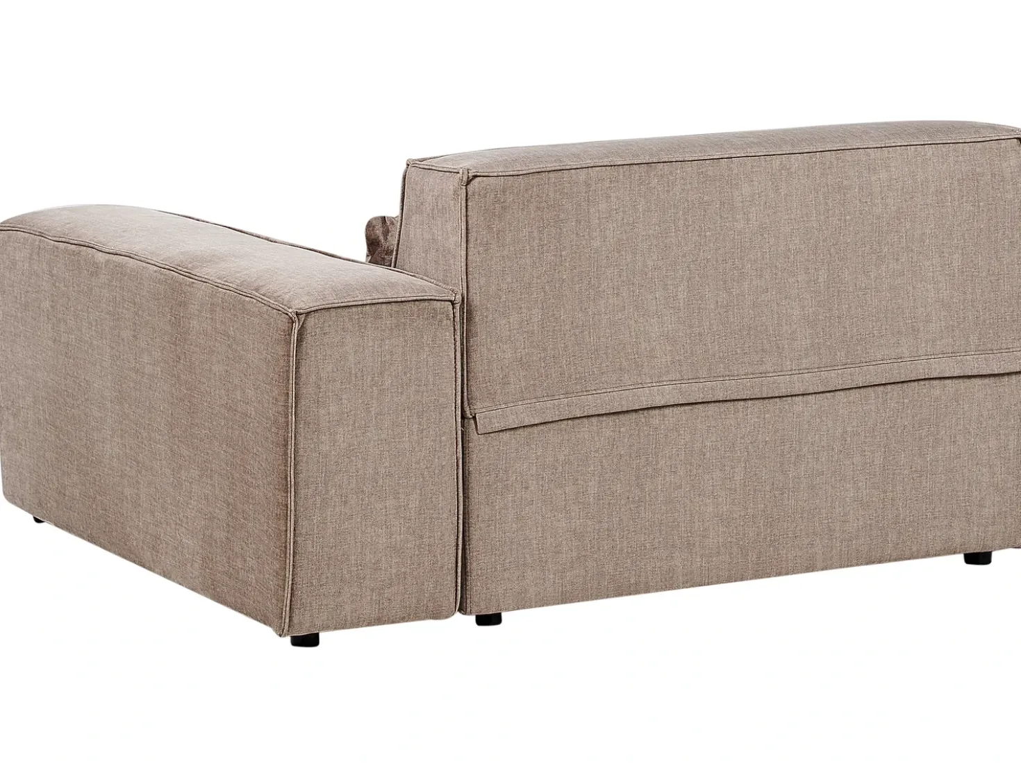 Chaise longue versione sinistra HELLNAR Tessuto Marrone chiaro