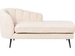 Chaise longue versione sinistra ALLIER Bouclé Beige chiaro