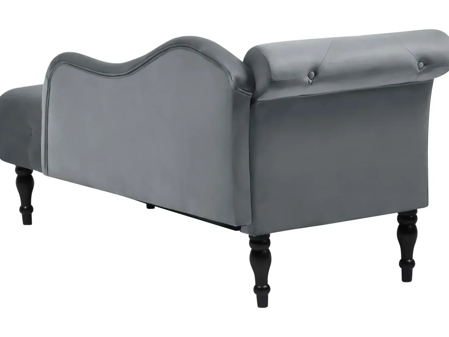 Chaise longue versione sinistra IVRY Velluto Grigio