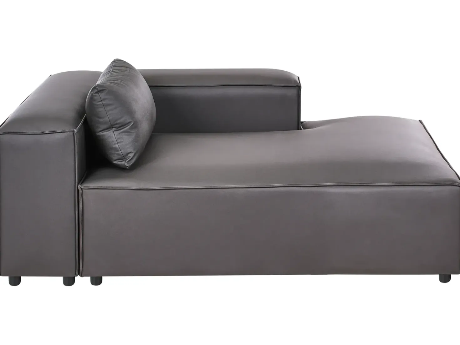 Chaise longue versione sinistra BRANDE Tessuto Nero