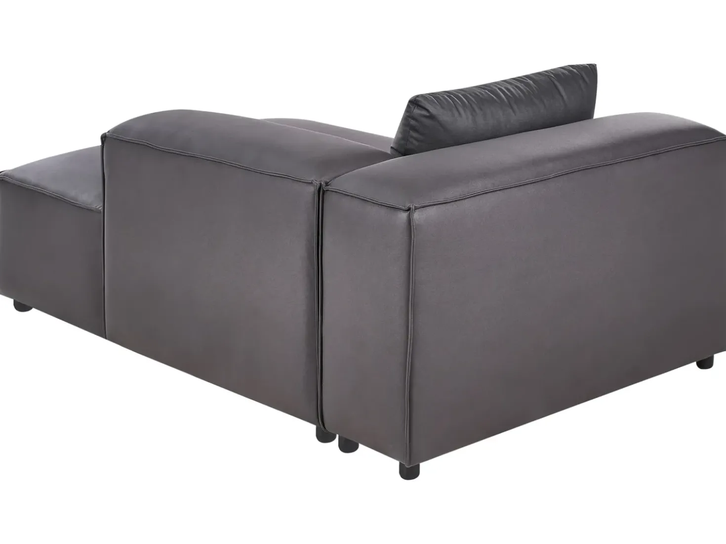 Chaise longue versione sinistra BRANDE Tessuto Nero