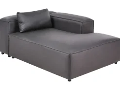 Chaise longue versione sinistra BRANDE Tessuto Nero