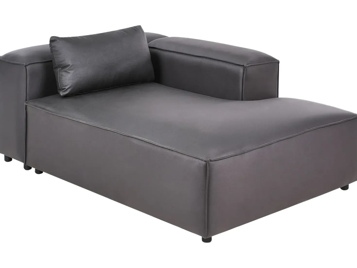 Chaise longue versione sinistra BRANDE Tessuto Nero