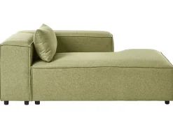 Chaise longue versione sinistra BRANDE Tessuto Verde chiaro