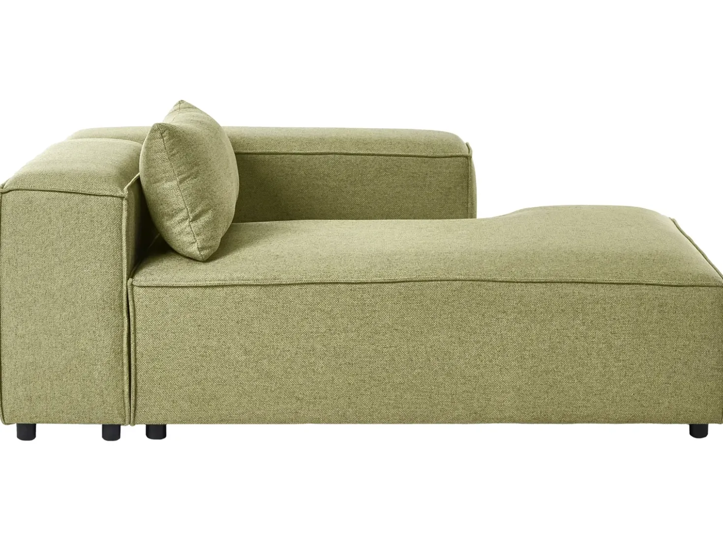 Chaise longue versione sinistra BRANDE Tessuto Verde chiaro