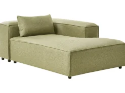 Chaise longue versione sinistra BRANDE Tessuto Verde chiaro