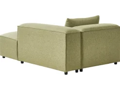 Chaise longue versione sinistra BRANDE Tessuto Verde chiaro