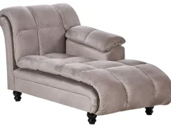 Chaise longue versione sinistra LORMONT Tessuto Tortora