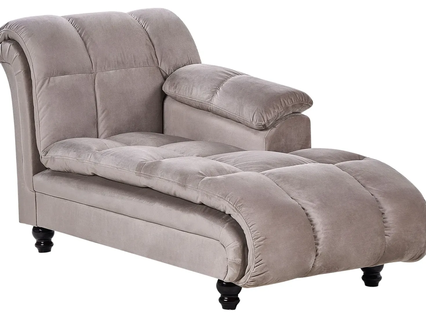 Chaise longue versione sinistra LORMONT Tessuto Tortora