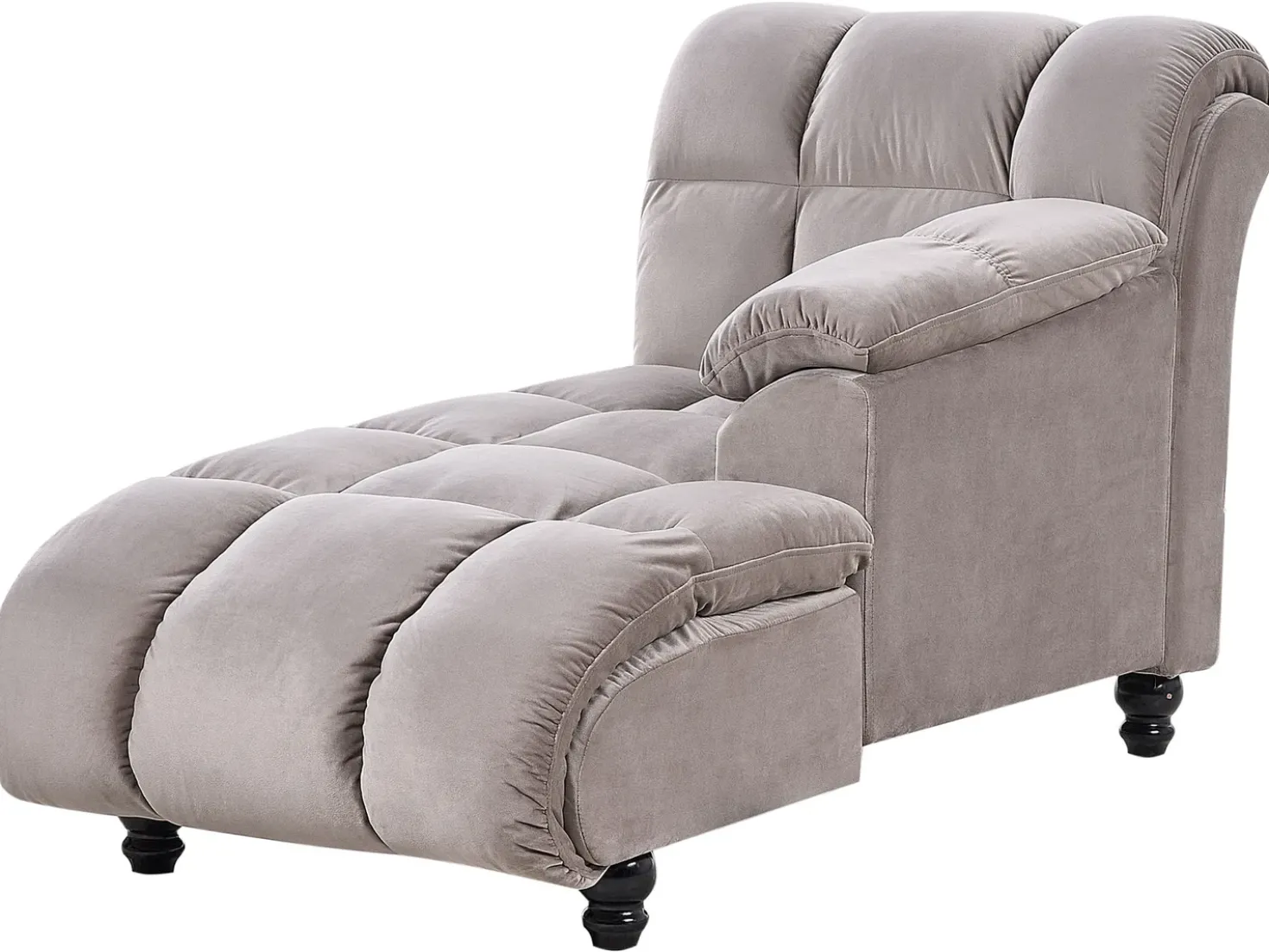 Chaise longue versione sinistra LORMONT Tessuto Tortora