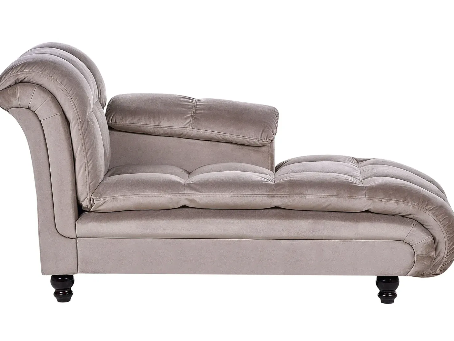 Chaise longue versione sinistra LORMONT Tessuto Tortora
