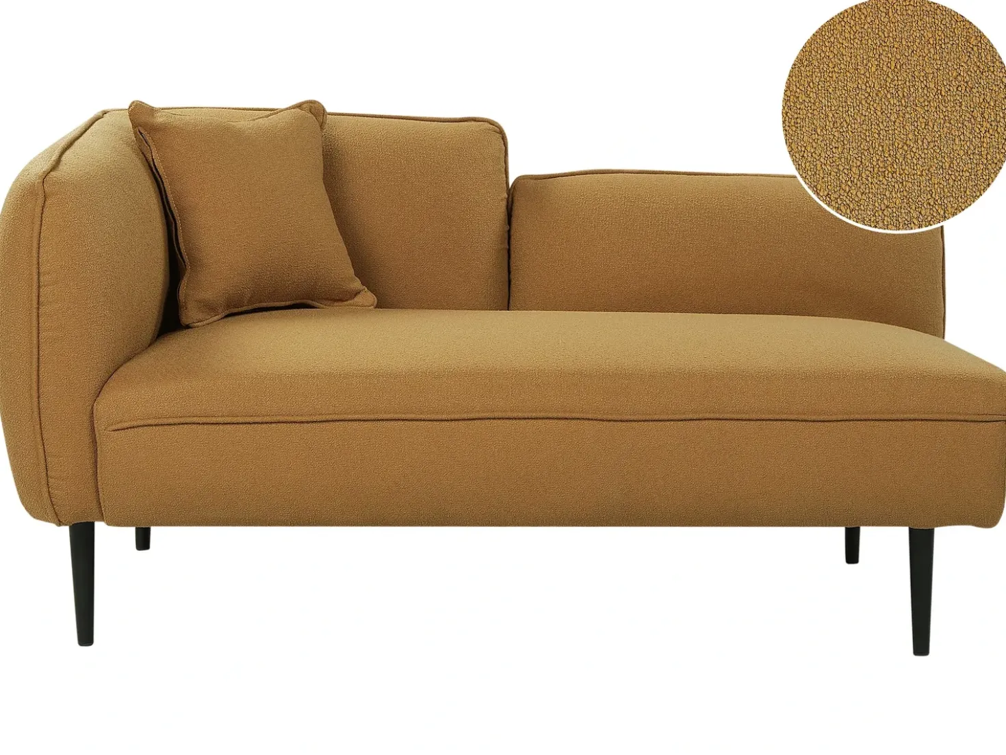 Chaise longue versione sinistra CHEVANNES Bouclé Senape