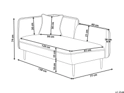Chaise longue versione sinistra CHEVANNES Bouclé Senape