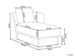 Chaise longue versione sinistra ARTHEZE Bouclé Bianco sporco