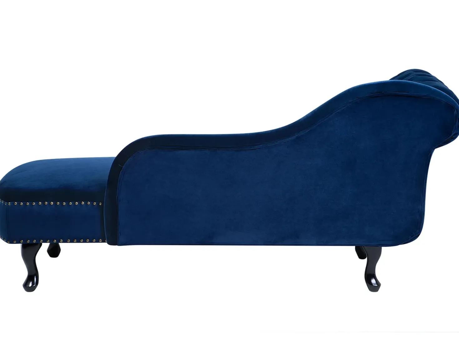 Chaise longue versione sinistra NIMES Velluto Blu marino