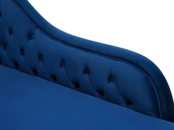 Chaise longue versione sinistra NIMES Velluto Blu marino