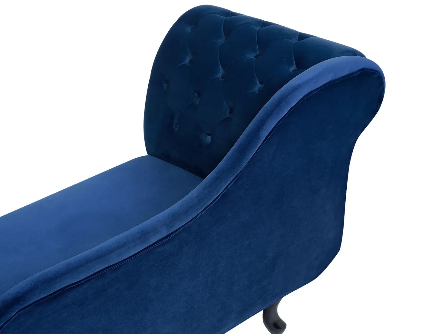 Chaise longue versione sinistra NIMES Velluto Blu marino