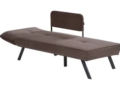 Chaise longue versione sinistra ROCAMADOUR Tessuto Marrone