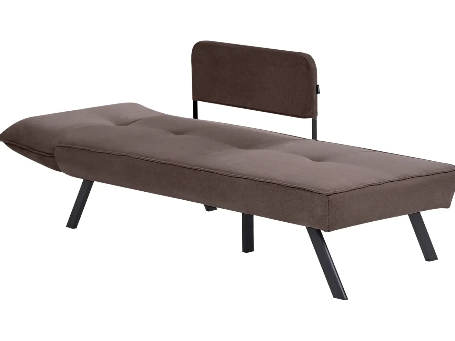 Chaise longue versione sinistra ROCAMADOUR Tessuto Marrone