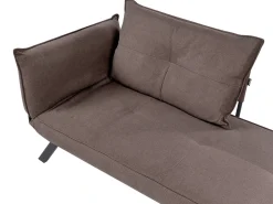 Chaise longue versione sinistra ROCAMADOUR Tessuto Marrone