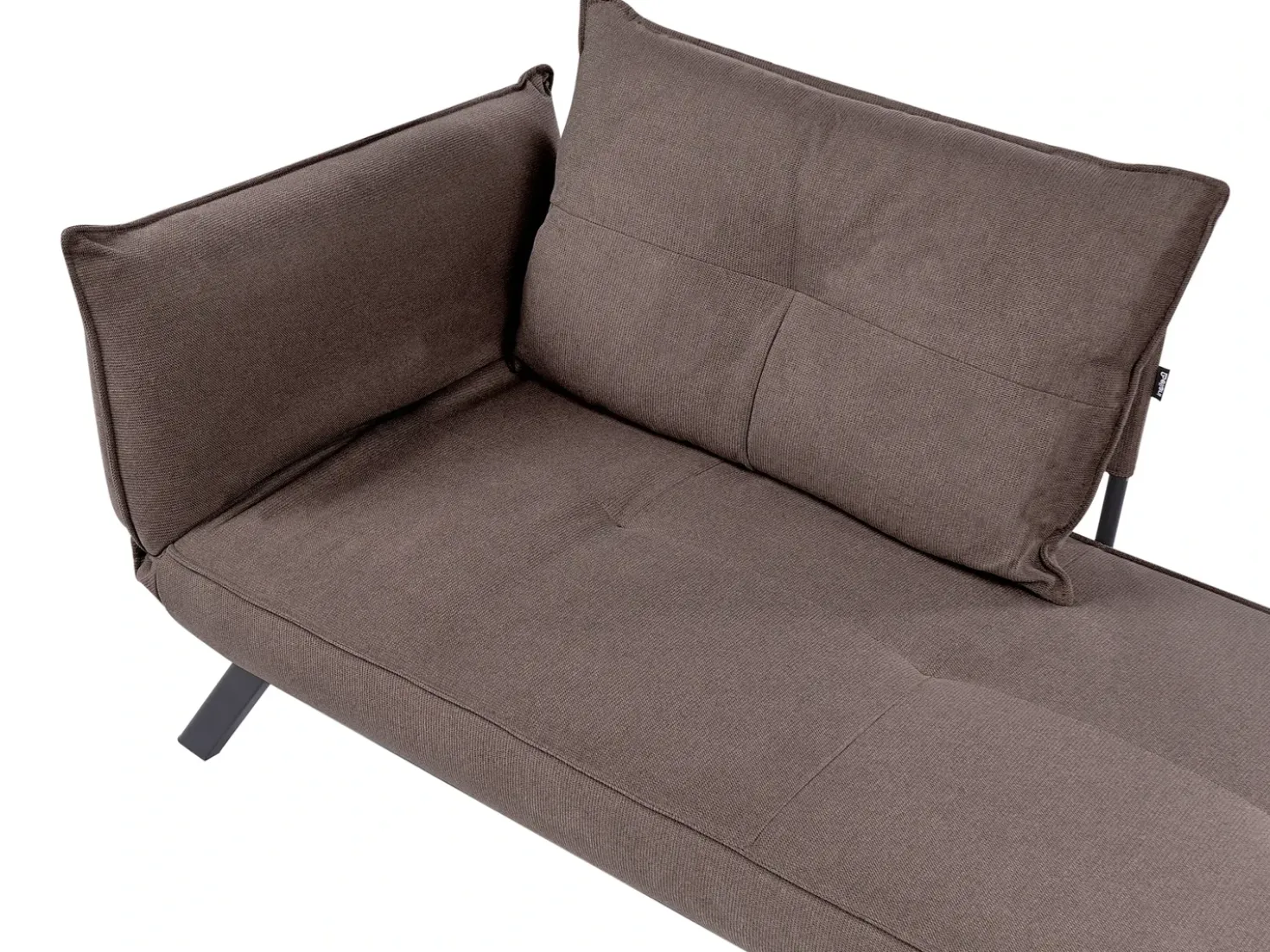 Chaise longue versione sinistra ROCAMADOUR Tessuto Marrone