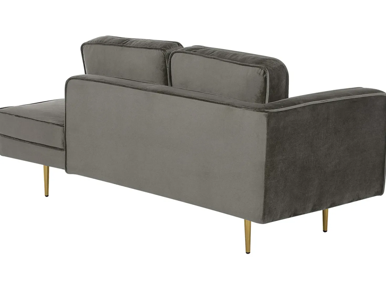 Chaise longue versione sinistra MIRAMAS Velluto Tortora