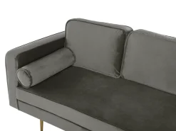 Chaise longue versione sinistra MIRAMAS Velluto Tortora