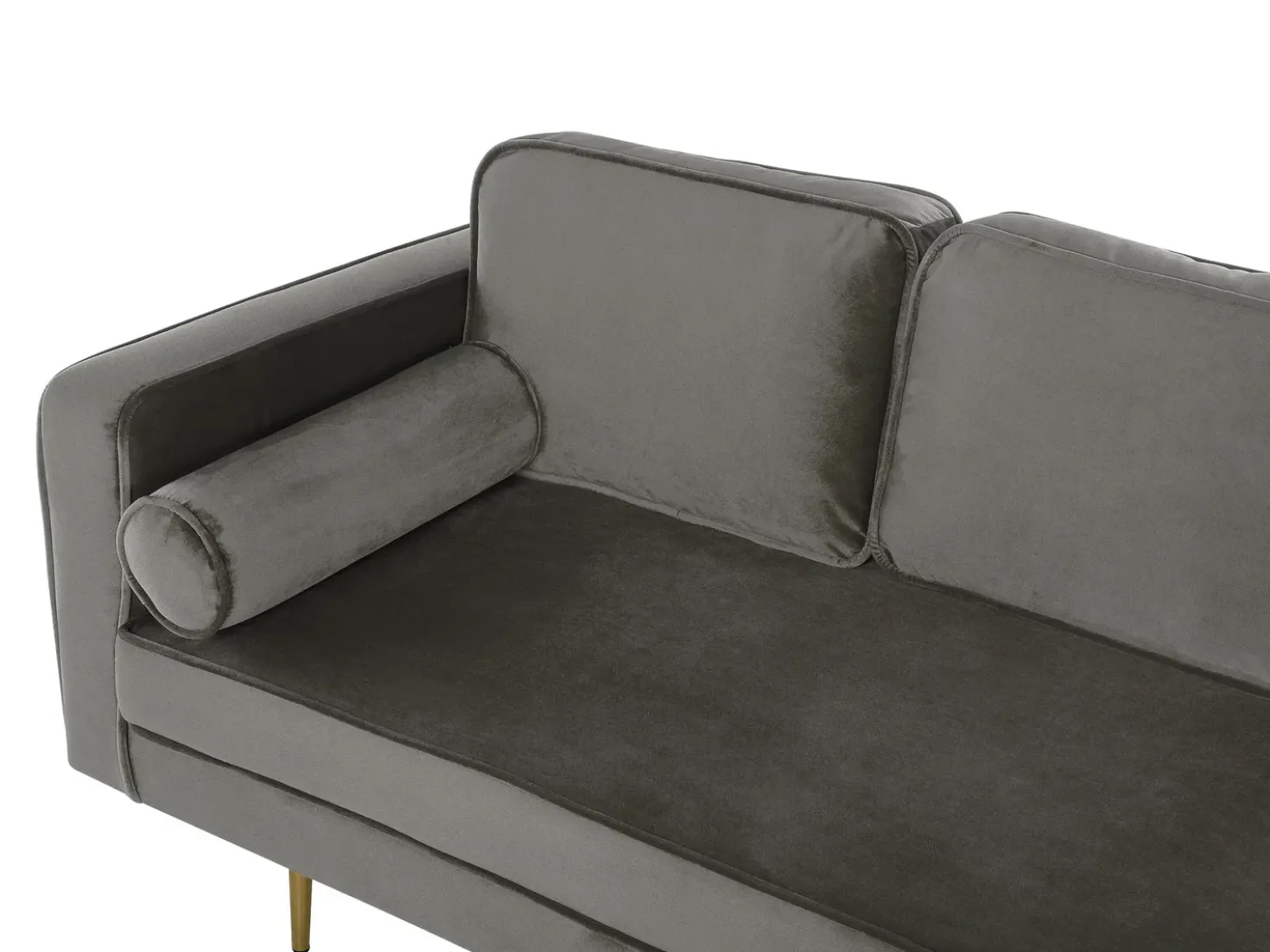 Chaise longue versione sinistra MIRAMAS Velluto Tortora