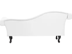 Chaise longue versione sinistra LATTES Pelle sintetica Bianco