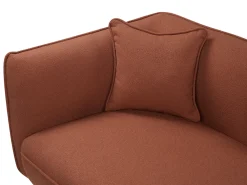 Chaise longue versione sinistra CHEVANNES Bouclé Rosso scuro