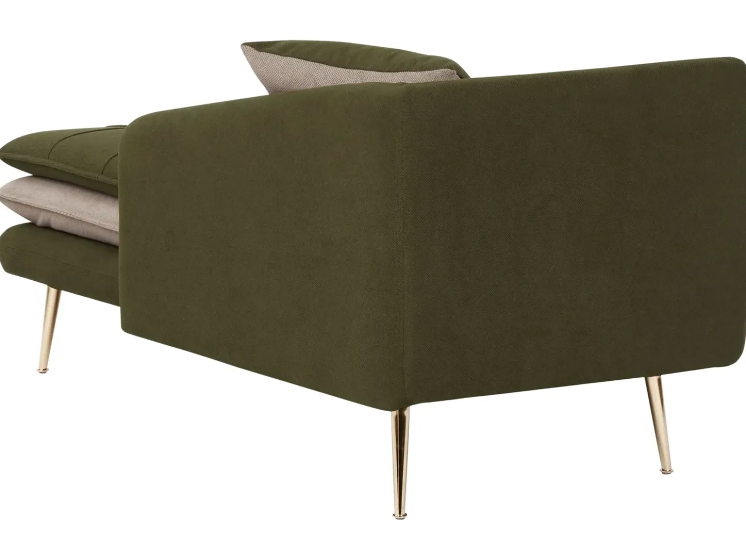 Chaise longue versione sinistra GONESSE Tessuto Verde