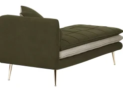 Chaise longue versione sinistra GONESSE Tessuto Verde