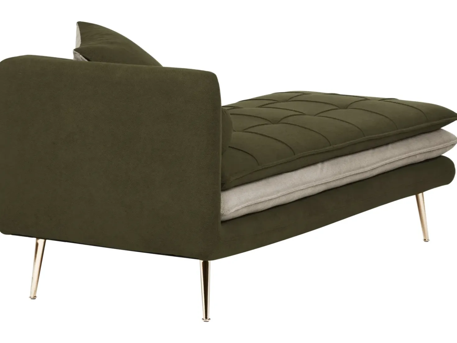 Chaise longue versione sinistra GONESSE Tessuto Verde
