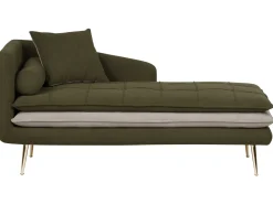 Chaise longue versione sinistra GONESSE Tessuto Verde