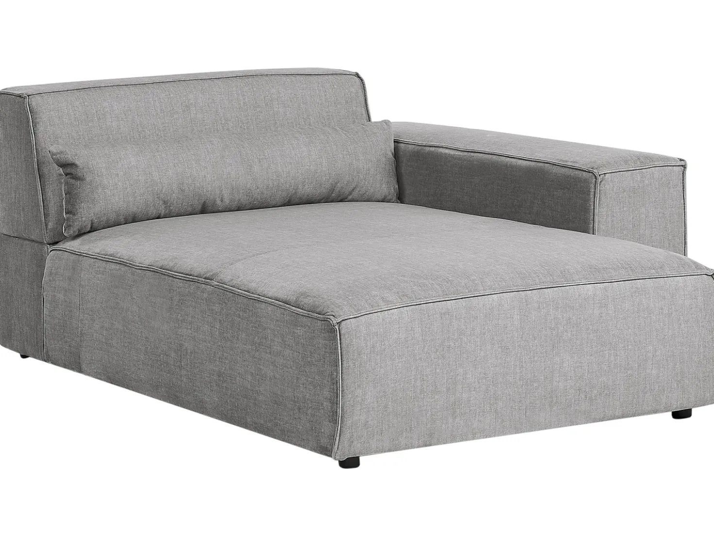 Chaise longue versione sinistra HELLNAR Tessuto Grigio