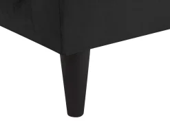 Chaise longue versione sinistra LUIRO Velluto Nero con contenitore