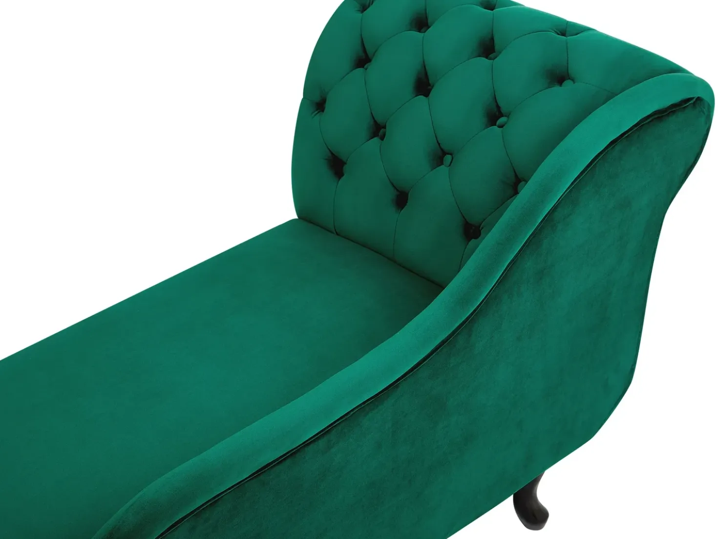Chaise longue versione sinistra NIMES Velluto Verde scuro
