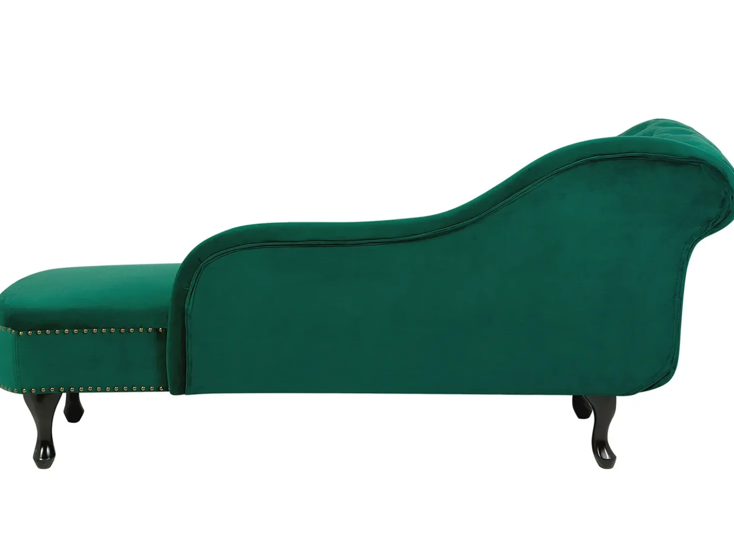 Chaise longue versione sinistra NIMES Velluto Verde scuro