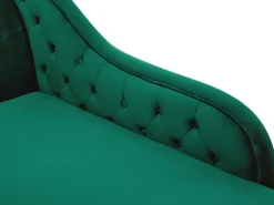 Chaise longue versione sinistra NIMES Velluto Verde scuro