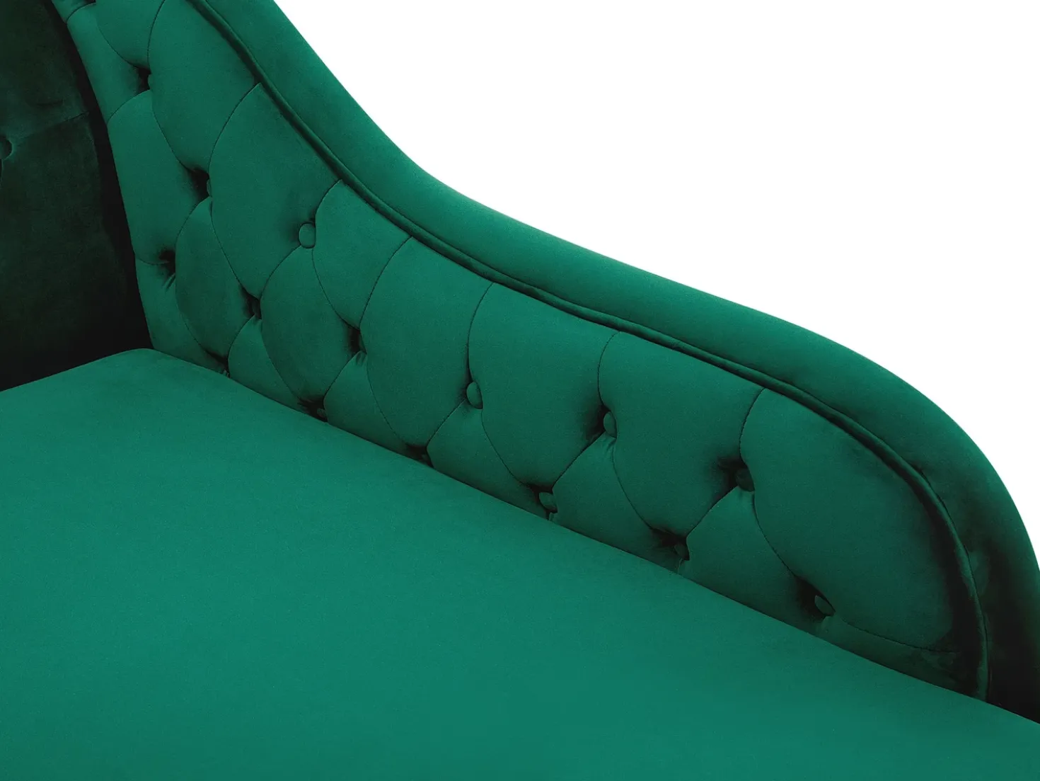 Chaise longue versione sinistra NIMES Velluto Verde scuro