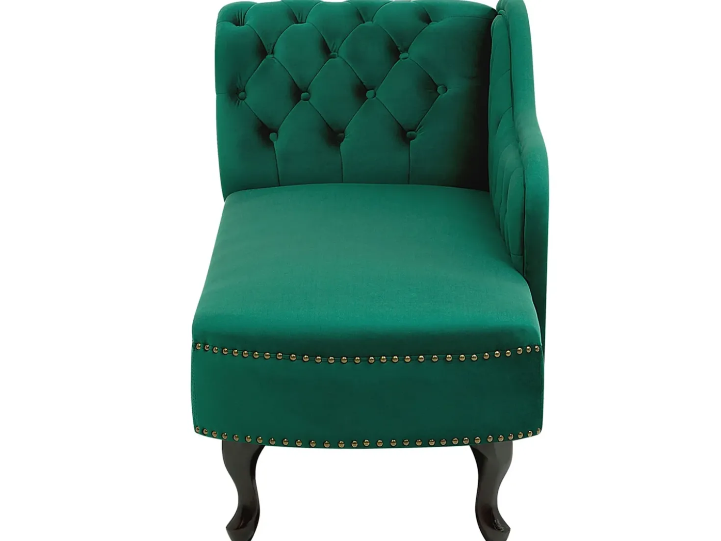 Chaise longue versione sinistra NIMES Velluto Verde scuro