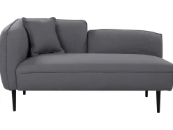 Chaise longue versione sinistra CHEVANNES Bouclé Grigio scuro