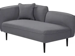 Chaise longue versione sinistra CHEVANNES Bouclé Grigio scuro