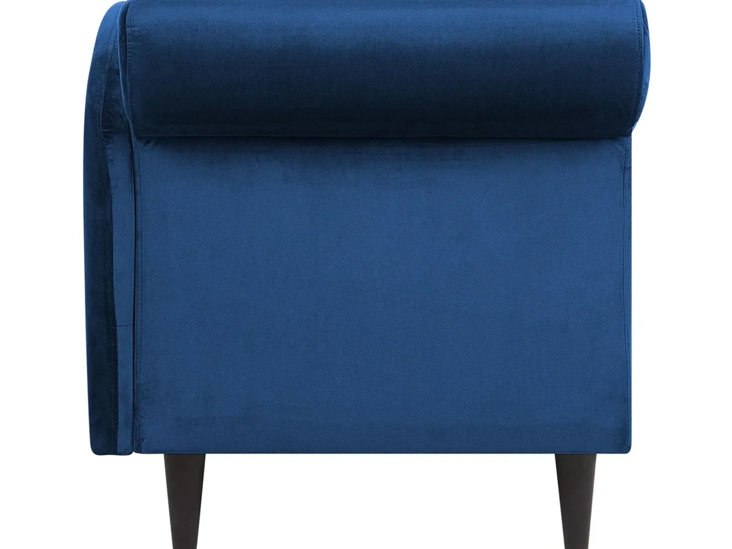 Chaise longue versione sinistra LUIRO Velluto Blu marino con contenitore